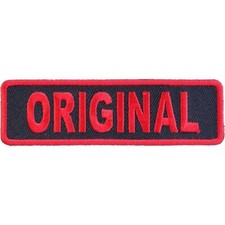 Original   MC Club Rank Patch Red and Black  Biker  Embroidered Patch