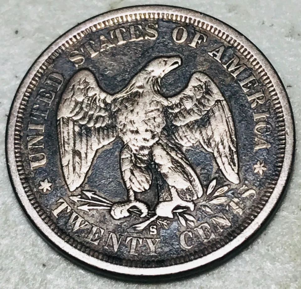 1875 S Twenty Cent Piece 20C High Grade Choice 90% Silver US Coin CC27327 - Image 4 of 4