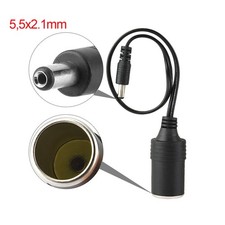 KFZ &  LKW Adapt.- Kabel DC 5.5x2.1mm Stecker auf Zigarettenanz&uuml;nder - Buchse