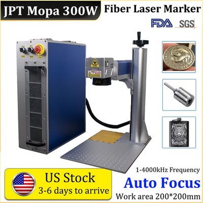 300W JPT Mopa Fiber Laser Marking Engraver Machine Auto Focus Support Lightburn