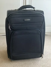 Samsonite Softside Expandable Luggage Spinner Wheels Used 1 Trip Black Nylon