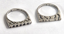 Vintage Sterling Silver 925 Southwest Stackable Rings Size 5.5 6g