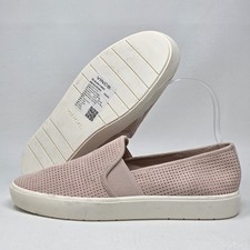 VINCE Pink Blair Perforated Soft Leather Slip On Sneakers Women Size 6 Pre-owned