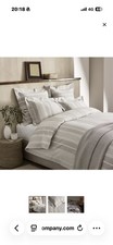 Image of The White Company Brecon Stripe Brushed Cotton Flannel bedding set