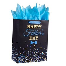 13" Large Father's Day Gift Bag With Tissue Paper HAPPY FATHER'S DAY 
