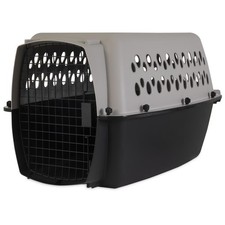 Hard-Sided Pet Travel Carrier with Metal Door for Dogs 15-25 lbs Portable Kennel
