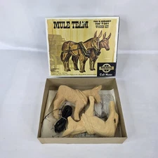 MULE TEAM Craft Master "OLD WEST" Vintage Wooden Model Kit Unbuilt New Open Box