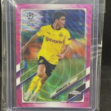 Giovanni Reyna 2021 topps chrome pink wave refractor UEFA World cup soccer