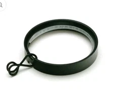 TRAX Drapery Decorative Flat Rings Black URGF BL Outside 1.97" 10 Pack