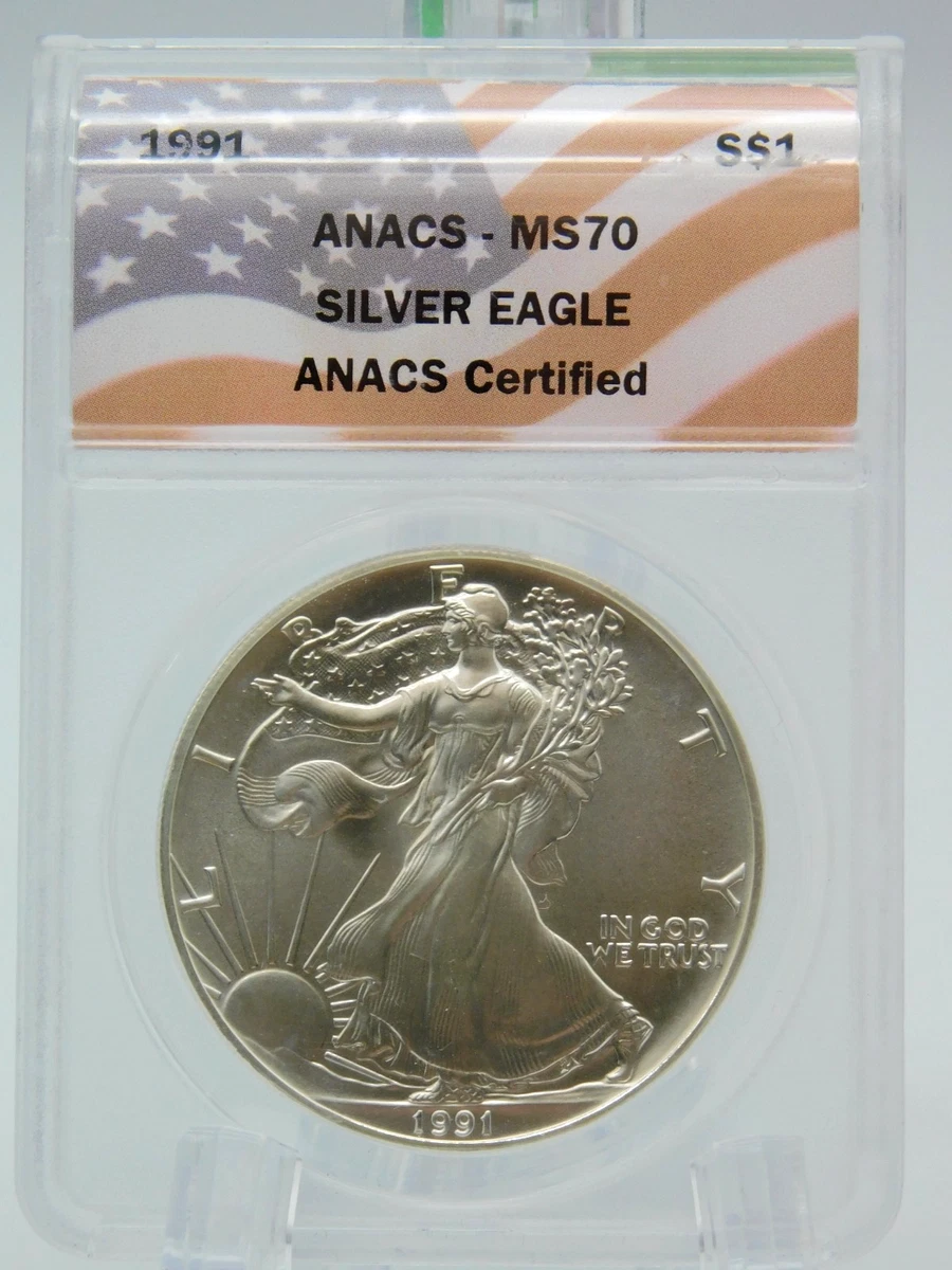 American Eagle MS 70 Graded 1991 Silver Bullion Coins for sale | eBay