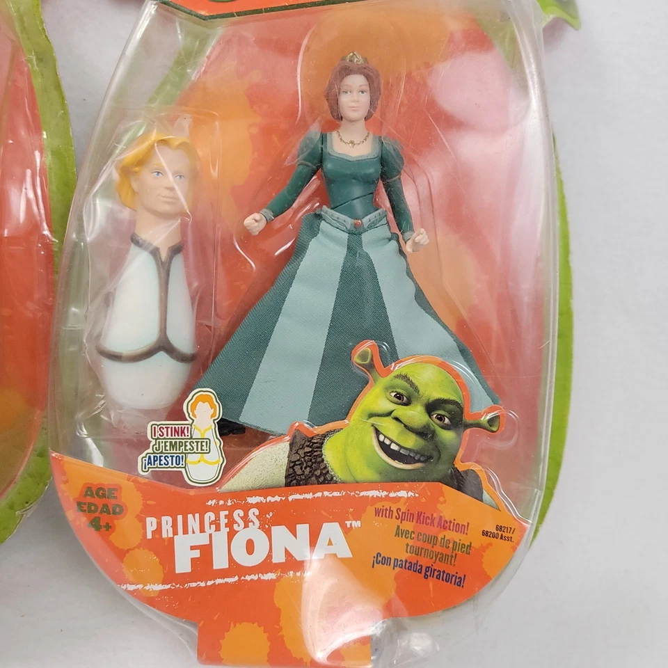 Shrek 2 Donkey & Princess Fiona Action Figures Lot – Hasbro Sealed (2004) - Image 2 of 4