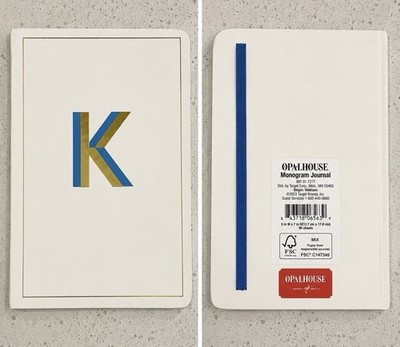 Opalhouse Monogram K Journal Gold Gilded Lined Notebook Target 5x7 New