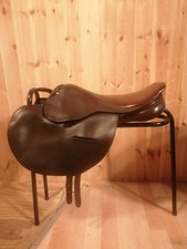 Very nice medium brown full tree equine exercise race saddle - H. B WITZ trident