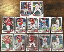 2025 Bowman Cincinnati Reds Base, Prospects, Chrome 12 Cards Rhett Lowder RC
