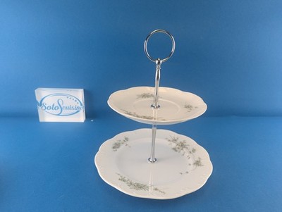 Rosenthal Monbijou Grüne Ranke 2 Stufige Etagere / Tafelaufsatz