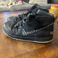Size 9 - Black Bar x Nike SB Zoom Dunk Pro High Black for sale