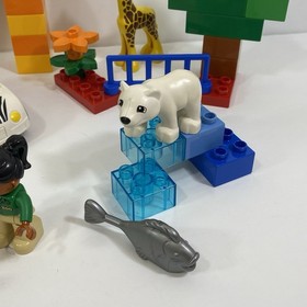 LEGO Duplo 6136 My First Zoo Animals Complete Giraffe Elephant Tiger Polar Bear