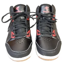 AND 1 Boys Sneakers Size 6 Black Red Outdoor School Lace up Basketball Sports