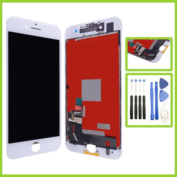 Display FüR Iphone 8 Bildschirm Weiss 3D Retina Lcd + Touch + Tool White Neu-image