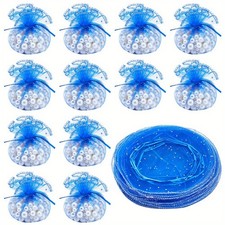 100pcs Organza Bags Diameter 26cm Round Drawstring Organza Bags Jewelry
