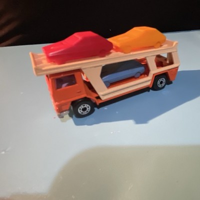 Orange Red Yellow Blue Plastic Car Transporter Toy Vehicle Model