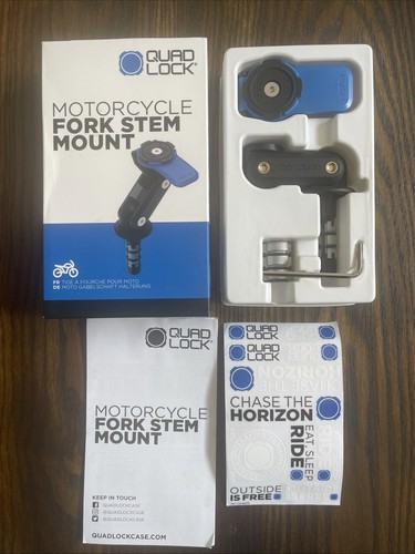 QUAD LOCK Motorcycle/Moto Fork/Stem Mount + Vibration Dampener - FREE SHIPPING - Photo 6 sur 6