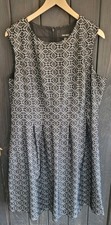 Nine West Womens Dress size 18 Black Nude flower deco design work church wedding