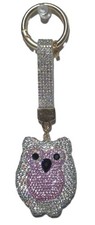 Owl - Crystal Purse Handbag - Bag Charm Chain - Keychain Key Ring - Car