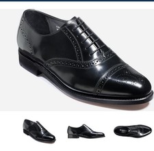 9G Barker Charterhouse Goodyear Welted Leather Brogue Shoes Black Hi Shine