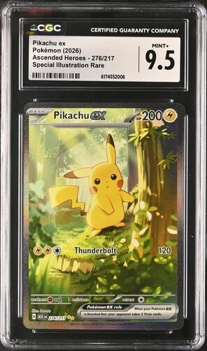 Pikachu Pokémon TCG Grade 9.5 Rare Individual Collectible Card