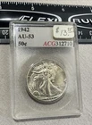1942 Walking Liberty Half Dollar [Vintage ACCUGRADE 53] SILVER