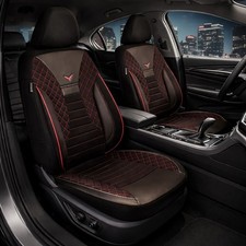 2x Sitzbezüge passend für Seat Cordoba 6L ab 2002-2008 in Schwarz-Rot JOLT802