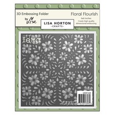 Lisa Horton Crafts Embossing Folder-Tetra Ef- Floral Flourish