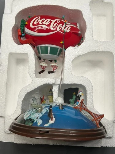 Coca-Cola Vintage Collectable Santa Blimp Nick In Time Action Music New
