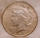 1924 S Peace Dollar AU Details Cleaned