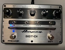 Ampeg SGT-DI Bass Guitar Preamp DI pedal - Compressor/Eq/Overdrive w/box & PSU