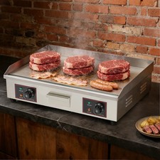 Commercial Electric Griddle 3000W Non-Stick Restaurant Teppanyaki Flat Top Gril