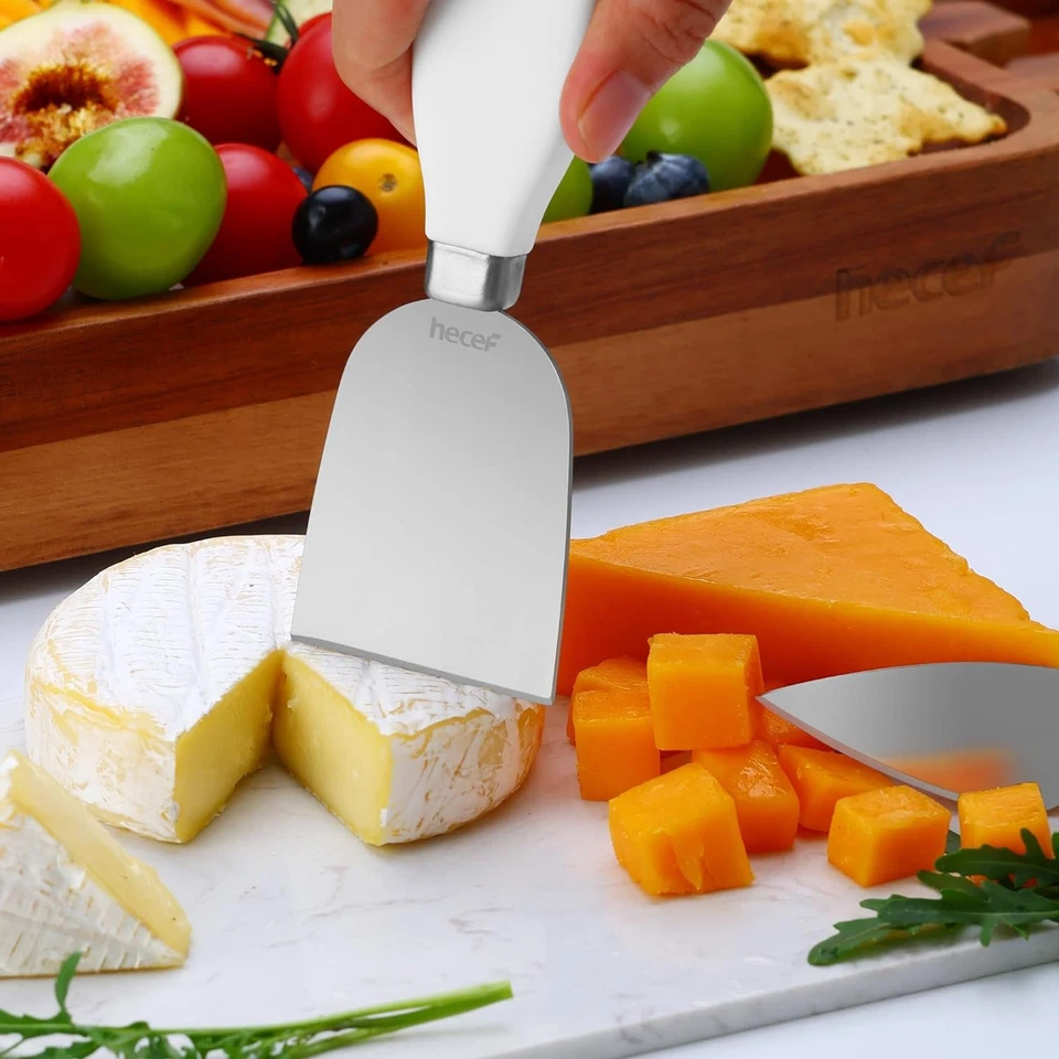 Large Acacia Wood Cheese Board Set Charcuterie Board with Drawers Serving Tray - Image 3 of 4