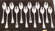 Set 12 Cucchiaini caffè  in argento 800  stile conchiglia nuovi gr 144