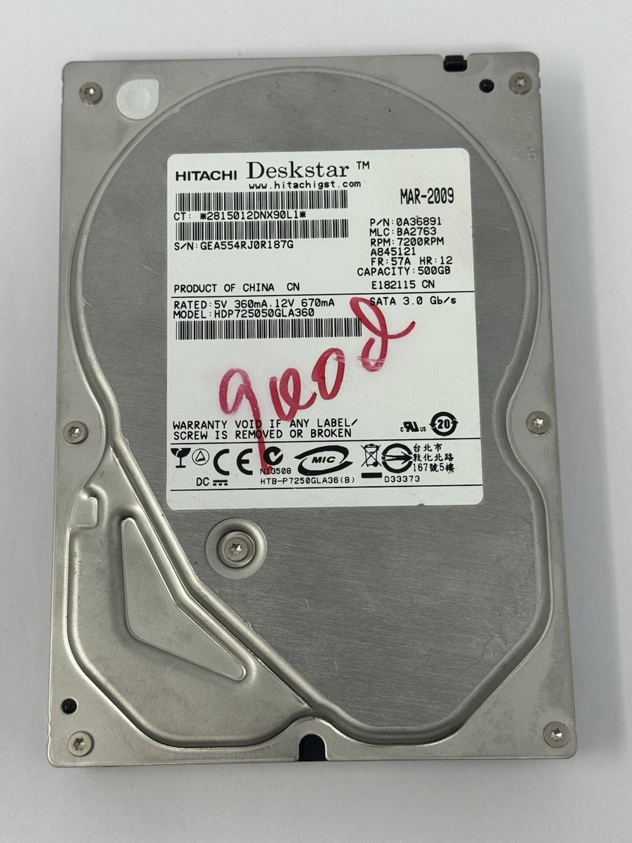 Hitachi 500GB Computer Internal Hard Disk Drives for Sale - eBay