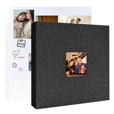 3 Ring Binder 12x12 Inch Large Scrapbook Photo Album, Linen Cover Scrap Book ...