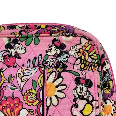 Disney Vera Bradley Mousing Around Mickey Minnie Flap Backpack Pink Floral Disney Vera Bradley Mousing Around Mickey Minnie Flap  main image 3