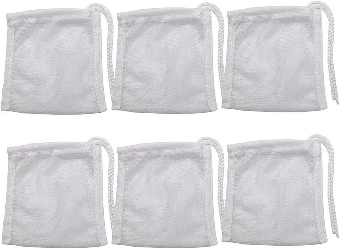 Aquarium Filter Bags 6 Pack 3x4 High Flow Mesh For Carbon Media Durable Reusable