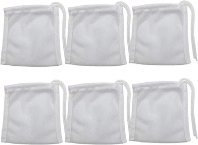 DEECOOYA Aquarium Filter Bags 6 Pack 3x4 High Flow Mesh For Carbon Media Durable Reusable