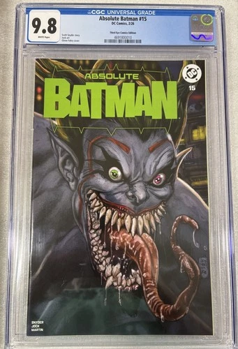 Absolute Batman #15 CGC 9.8 Grade Glenn Fabry Edition Limited 750 Absolute Joker