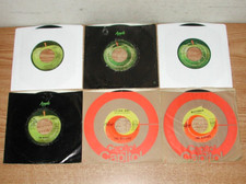 LOT OF 6 BEATLES GEORGE HARRISON 45 RPM RECORDS WITH SLEEVES