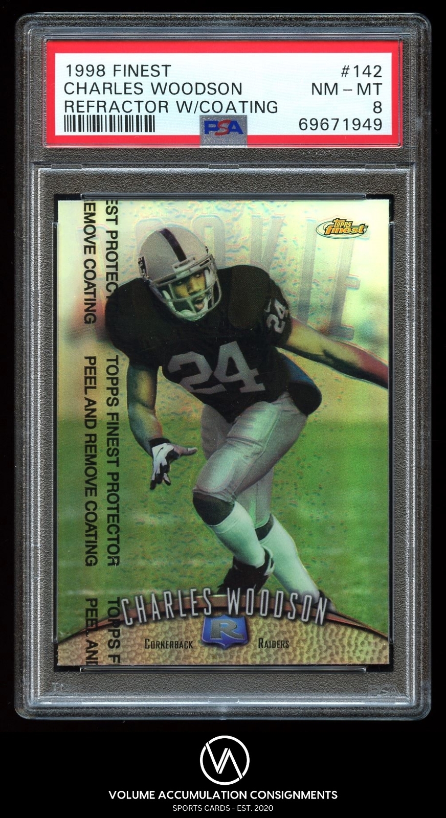 Charles Woodson Finest #142 Refractor w/Coating