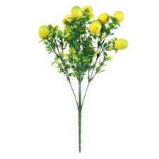 for Home Lemon Tree Bonsai Artificial with Green Leaves Lemon Branch Fruit