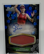 GENIE BOUCHARD 2024 TOPPS GRAPHITE TENNIS BLUE AUTO AUTOGRAPH RELIC PATCH /50