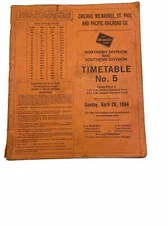 Chicago, Milwaukee, St. Paul & Pacific Railroad Time Table-No. 5 April 29, 1984